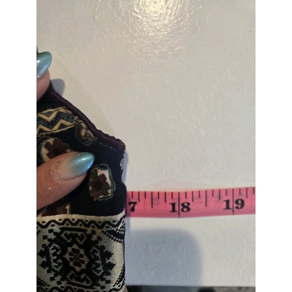 Vintage Jou Jou Colorful Patterned Vest, Tassels, Size M Hippie Boho Patchwork - Picture 6 of 7